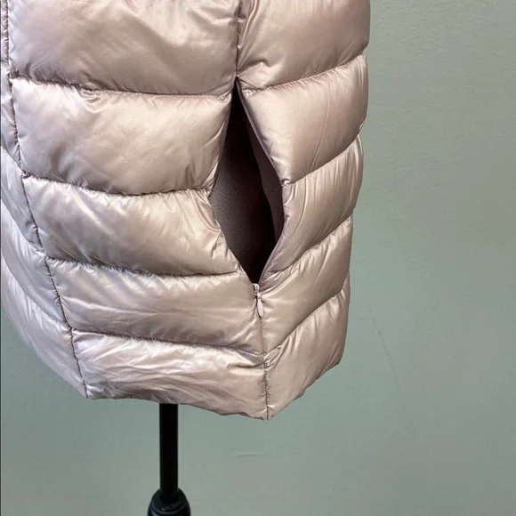 Martha Stewart Down Vest Mauve Short Sleeve Puffer Jacket Gorpcore L - Picture 6 of 9